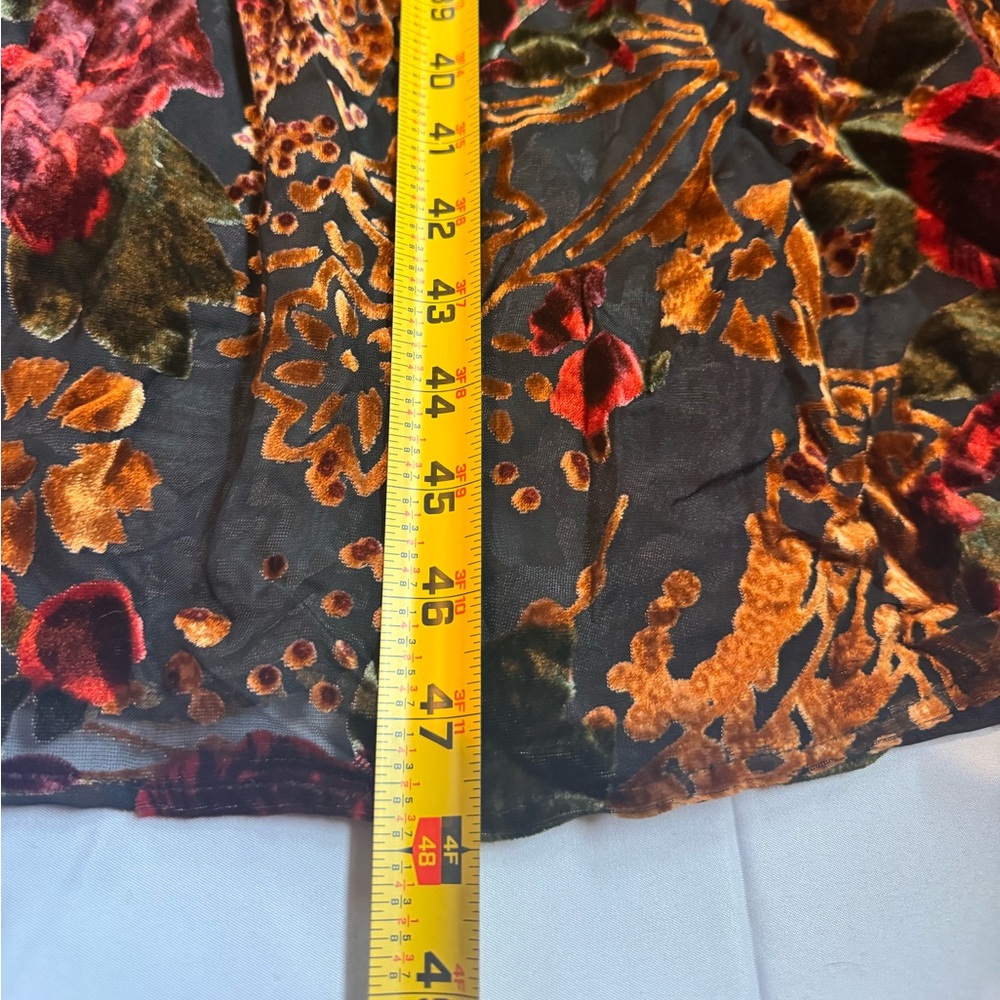Baltic Born Women Maxi Dress SMALL Velvet Burnout Milkmaid Renaissance Smocked - Picture 16 of 16